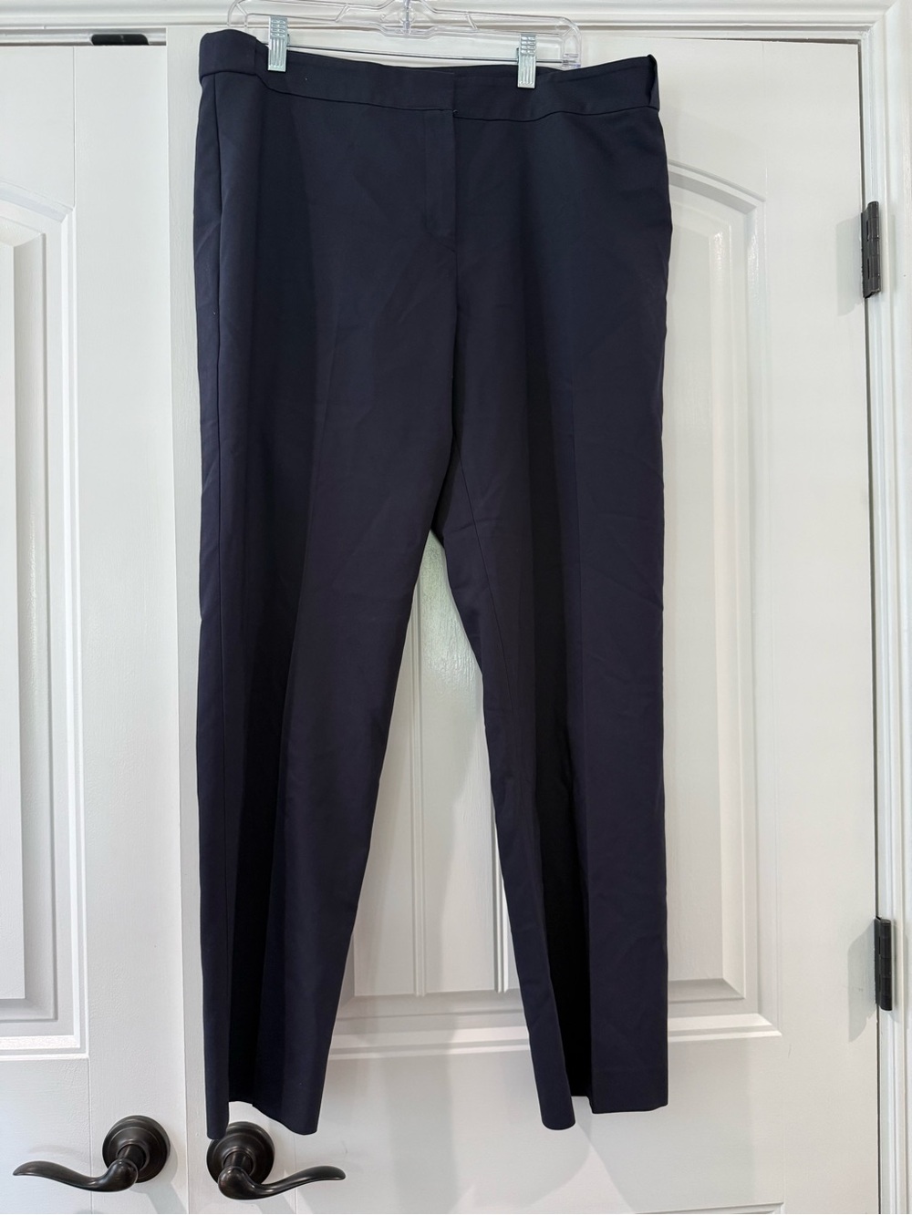 Ann Taylor Navy Straight-Leg Suit Dress Pants